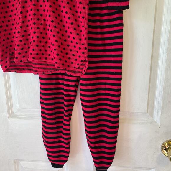 Vintage Bull Frog USA Made Girl Outfit Set Sweater & Pants Sz 6 Black Pink Strip - Picture 4 of 7